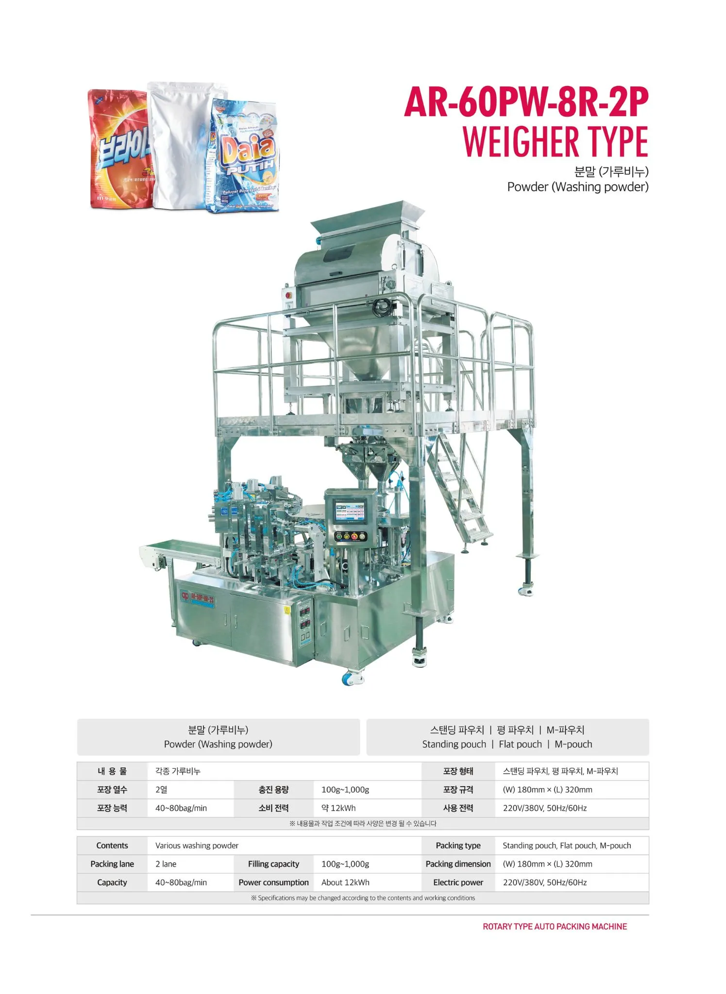 AR-60PA-8R-2P WEIGHER TYPE